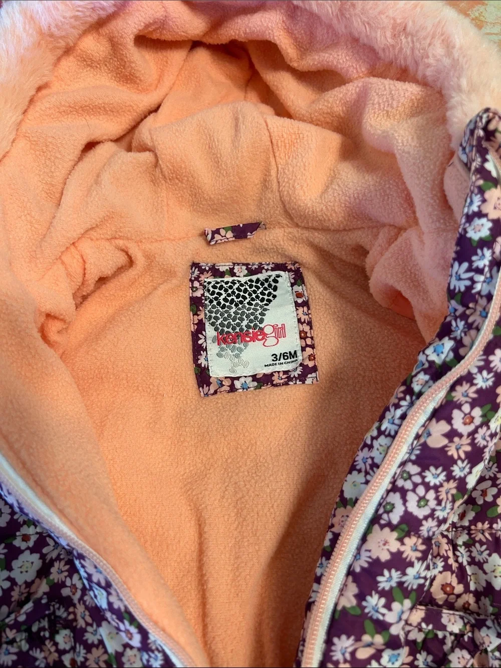 Kenzie girl baby snowsuit